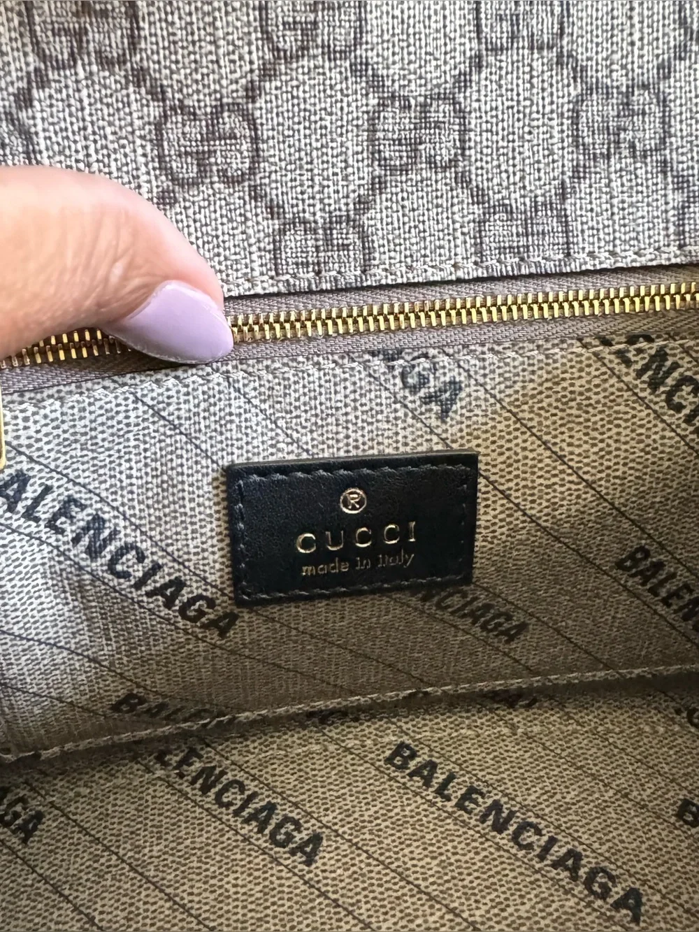 Gucci x Balenciaga Hacker Project Small Hourglass GG Supreme Top Handle